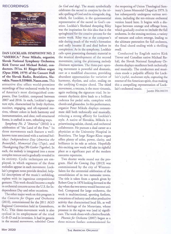 The American Organist Sym No.2 review